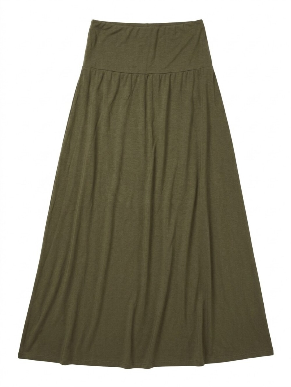 Popana olive green fold over waistband maxi skirt, L. EUC.